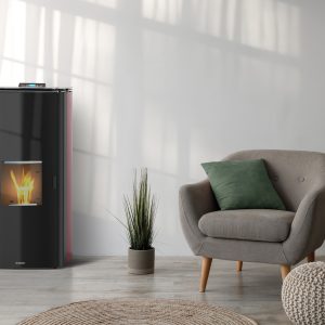 SCHUSTER UNICAL ventilated pellet boiler stove model IDRA 14-18-30