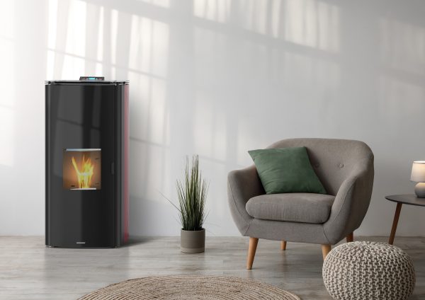 SCHUSTER UNICAL ventilated pellet boiler stove model IDRA 14-18-30
