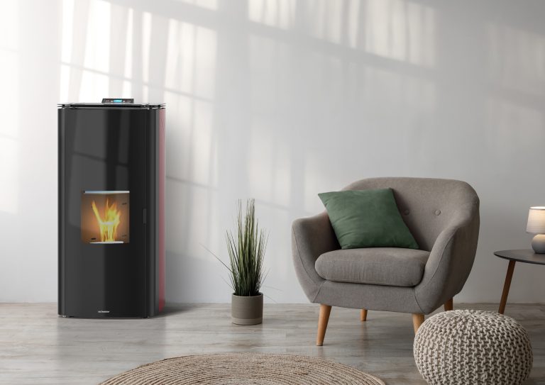 SCHUSTER UNICAL ventilated pellet boiler stove model IDRA 14-18-30