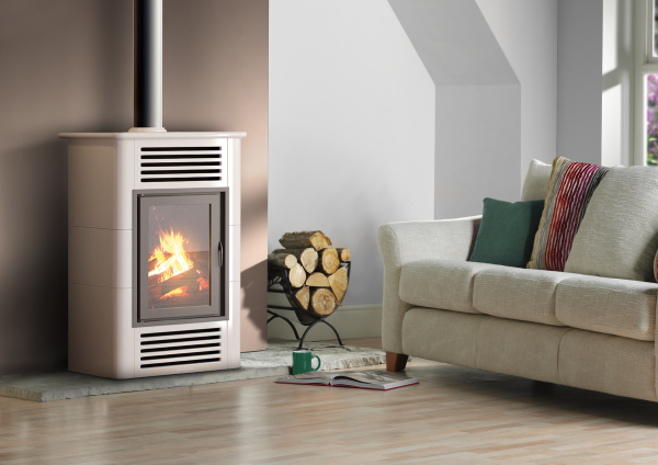 SCHUSTER UNICAL ventilated wood stove model LILLA 10 CERAMICA