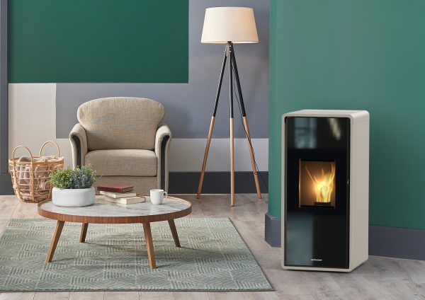 Ventilated pellet stove SCHUSTER UNICAL model OLLA AU 7-9