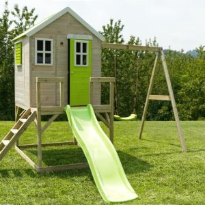 Casetta in legno LOSA modello BAMBY SU PALAFITTA CON SCIVOLO 120x120x155 cm