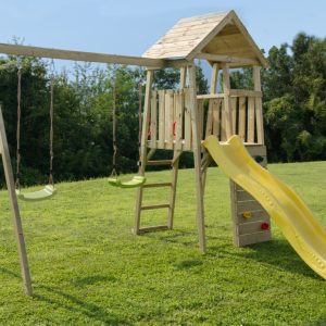 Torretta in legno LOSA modello KIKKA CON ALTALENA 130x110x270 cm