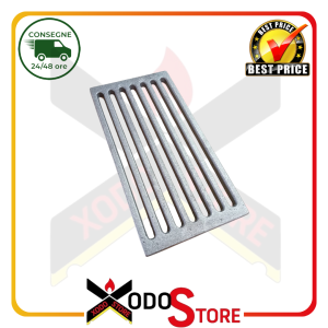 Griglia in ghisa caduta cenere e aereazione per camini, stufe a legna e focolari 30x15X1 CM - RIF 0029