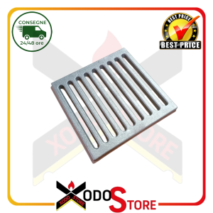 Griglia in ghisa caduta cenere e aereazione per camini, stufe a legna e focolari 20x20X1 CM - RIF 0036