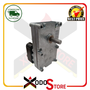 MOTORIDUTTORE MERKLE PER STUFA A PELLET S11008, MK GF6422, ALBERO 9,5 mm, 1,1 RPM, SENSO ORARIO