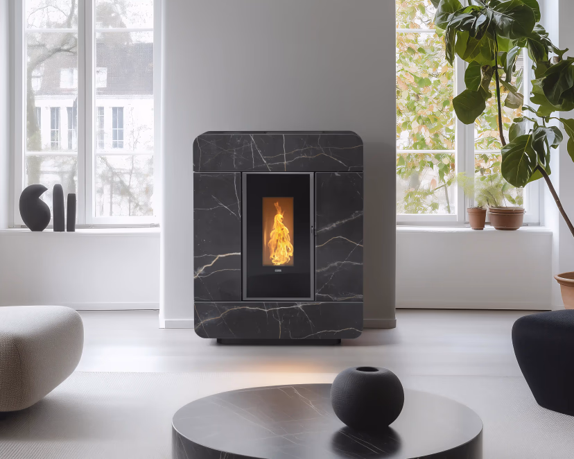 Stufa a pellet KLOVER modello DIVA SLIM GRES 120s 12 kW - immagine 7