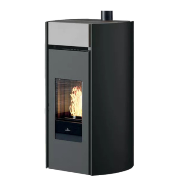 Stufa pellet EDILKAMIN MYRNA Q PLUS 12 kW ceramica grigio PROMO