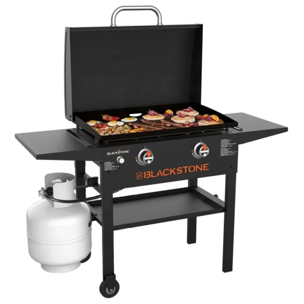 Barbecue Piastra BLACKSTONE PLANCHA a gas 2 fuochi 28" con Cappa