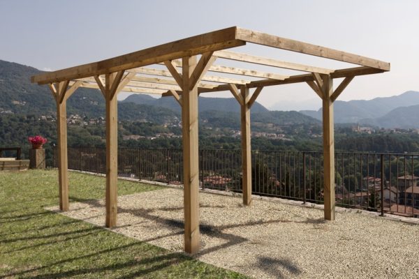 Carport in legno LOSA modello ECO 304x512x233 cm