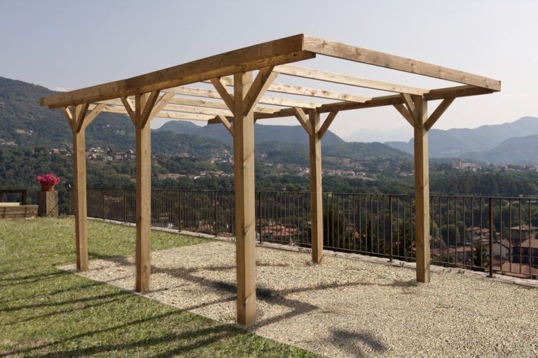 Carport in legno LOSA modello ECO 304x512x233 cm