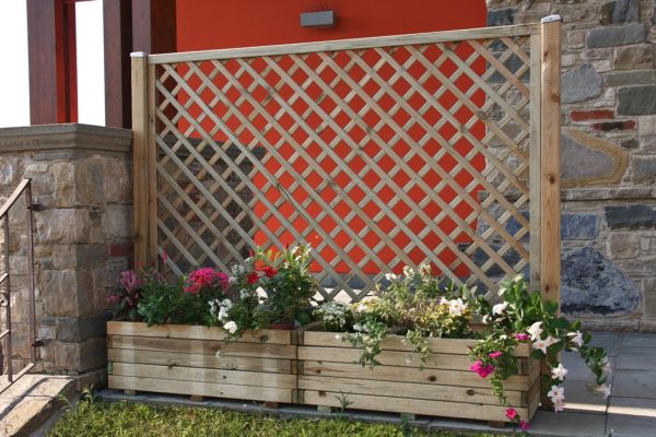 Fioriera in legno LOSA modello DALIA 194x40x150h