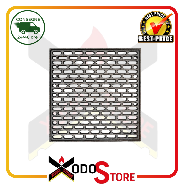 Griglia aerazione in ghisa per camini, stufe a legna e focolari con dimensioni mm 300 x 300 e spessore 1 cm - RIF 0027