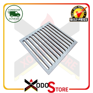 Griglia in ghisa caduta cenere e aereazione per camini, stufe a legna e focolari 25X25X1 CM - RIF 0037