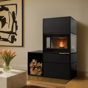 Stufa ibrida legna-pellet 11 kW ADURO modello H6 LUX