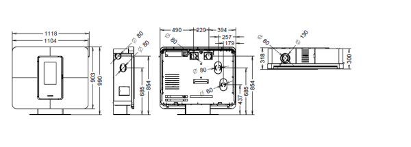 Stufa a pellet THERMOROSSI modello SLIMQUADRO 11 STYLE - immagine 3
