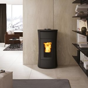 Stufa a pellet EDILKAMIN modello CHERIE 11 EVO ACCIAIO GRIGIO