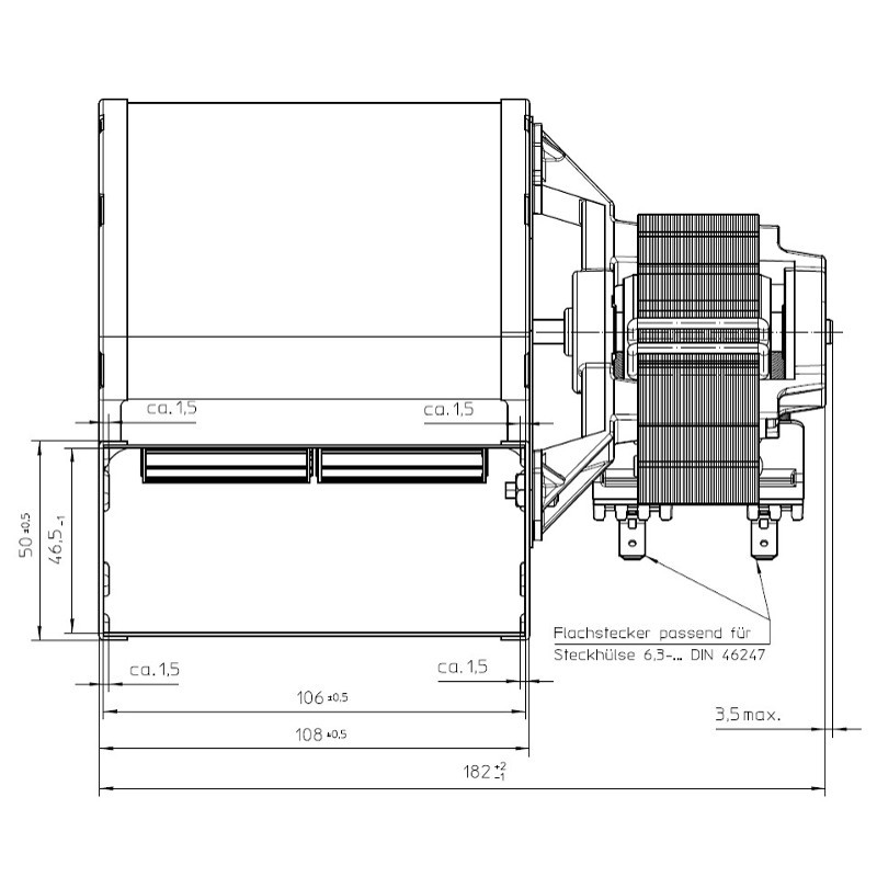 Ventilatore centrifugo per stufa a pellet ORIGINALE CADEL cod. 4D14513054 - Image 5