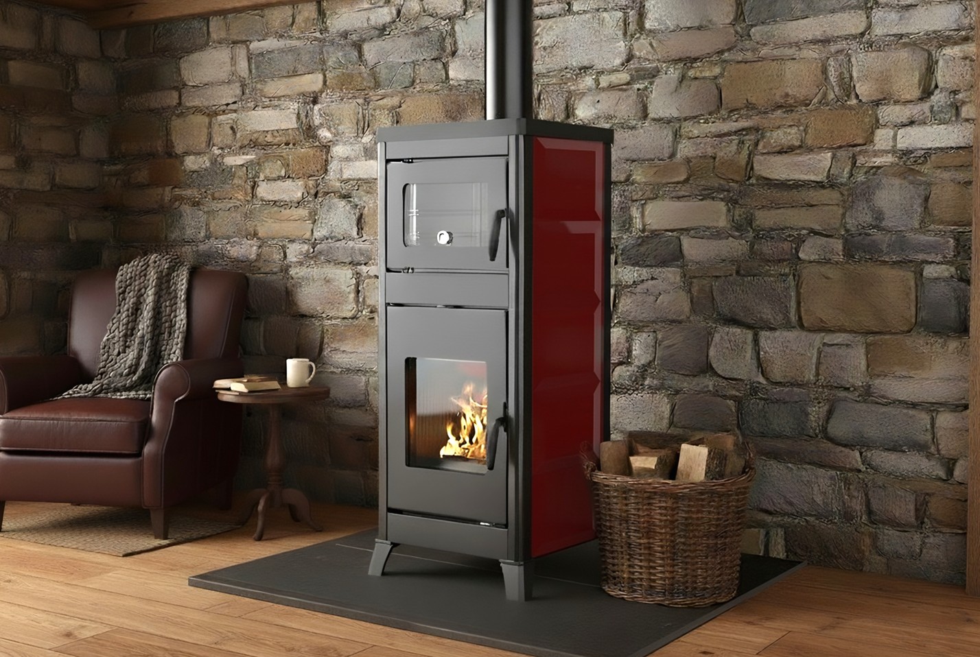 Stufa a legna PALAZZETTI modello DOROTEA CON FORNO 12 kW
