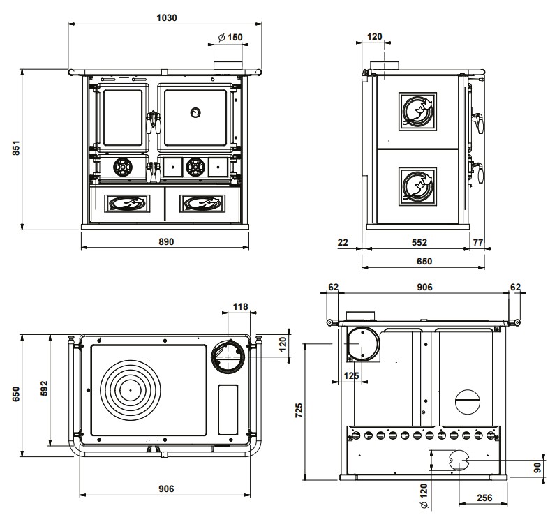 Cucina a legna NORDICA modello ROSA VST.16 8.8 kW - immagine 3