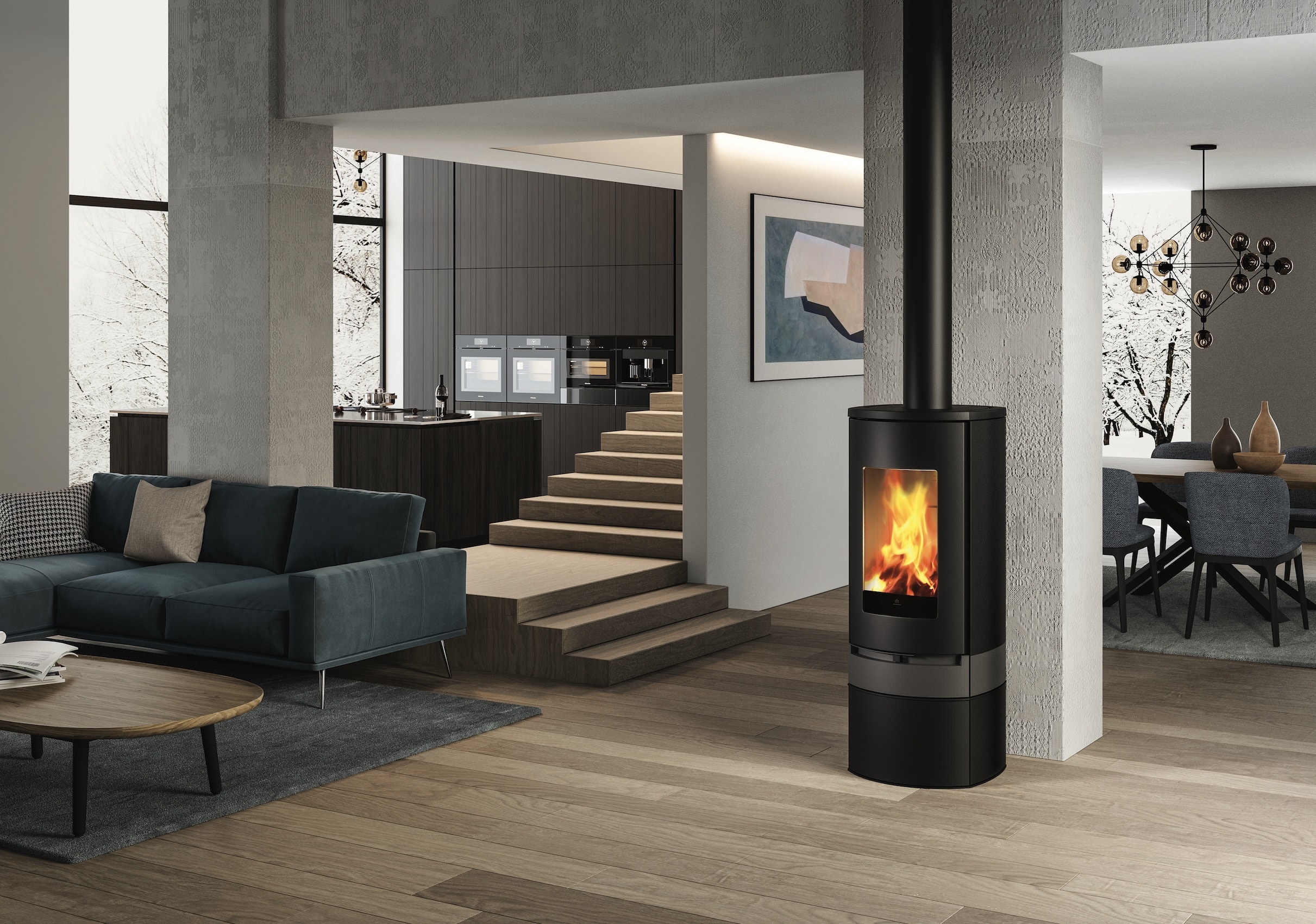 EDILKAMIN 5-star wood-burning stove model CODE EVO (Copia) - Image 2