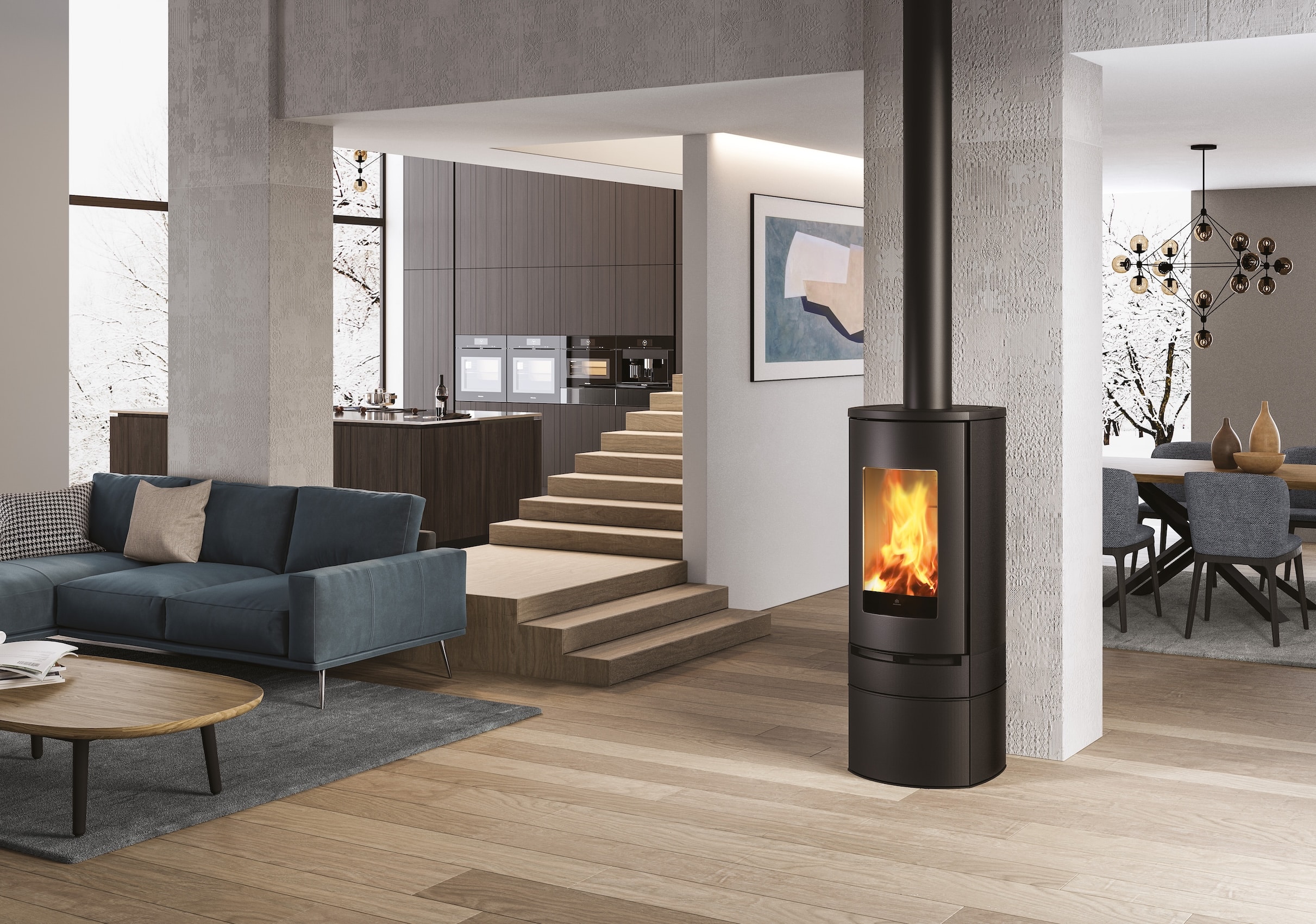 EDILKAMIN 5-star wood-burning stove model CODE EVO (Copia) - Image 4