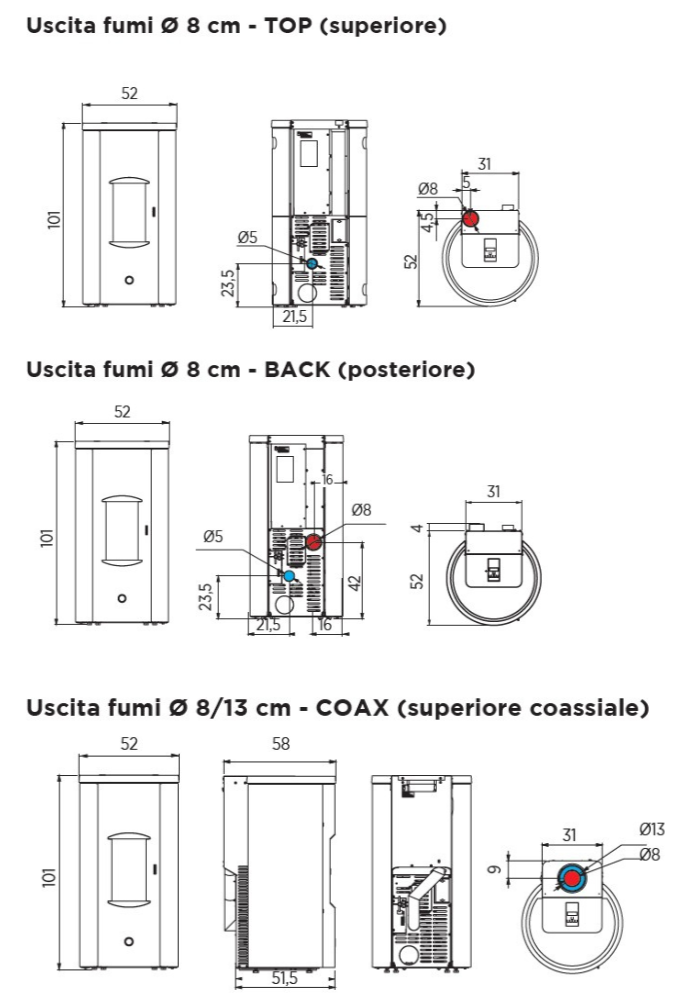 Stufa a pellet stagna EDILKAMIN EK 63 LIKE 90+ EVO - EK63 - immagine 3