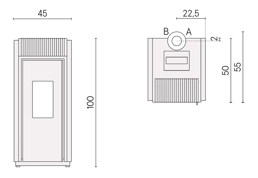 Stufa a pellet CADEL modello BOLD 7 UP-TWIN 7 kW - immagine 6