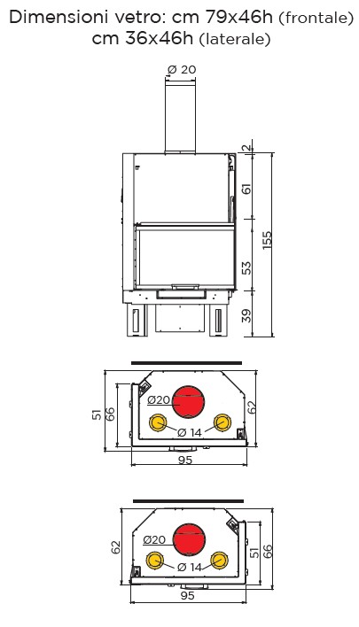 Caminetto focolare a legna EDILKAMIN EK 63 FIREK EVO 2 - EK63 - immagine 3