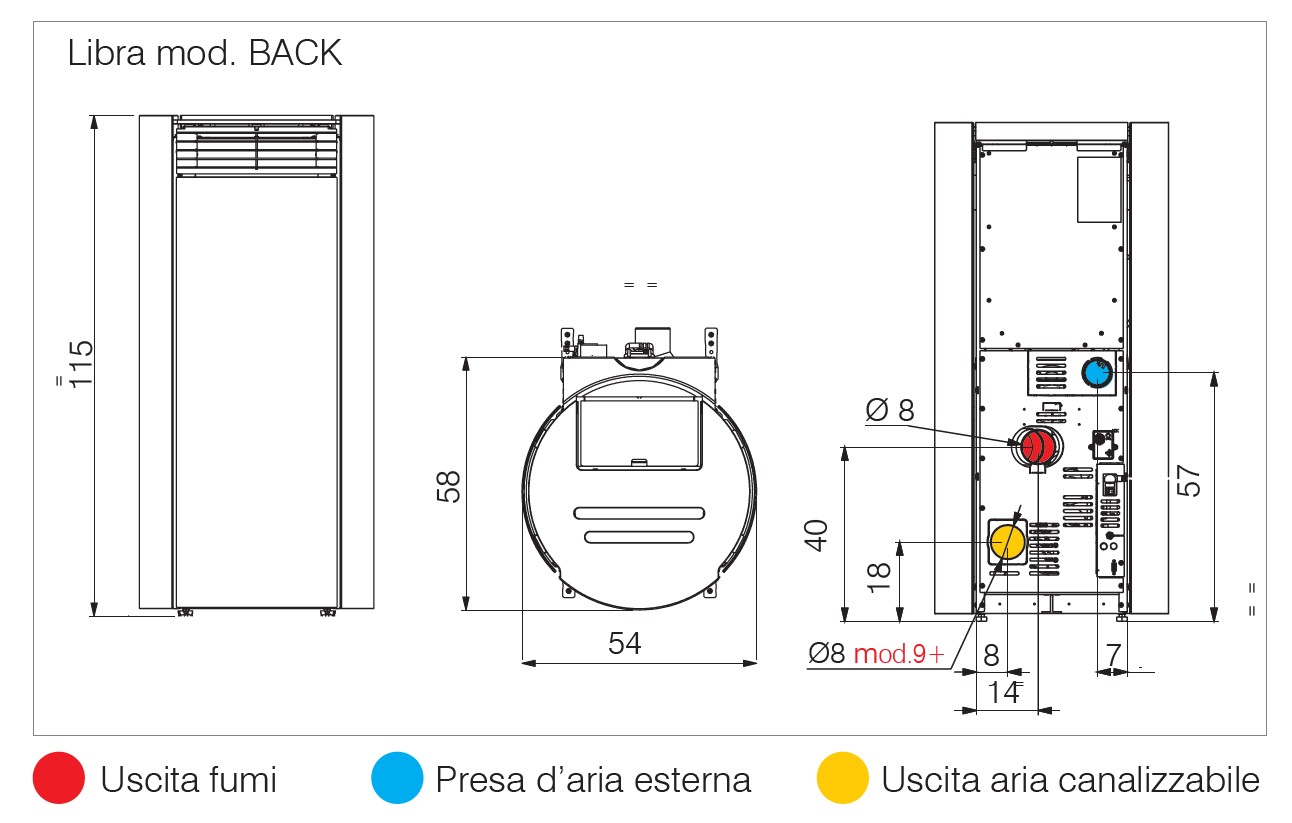 Ducted pellet stove EDILKAMIN NARA2 UP - PLUS UP (Copia) (Copia) - Image 3