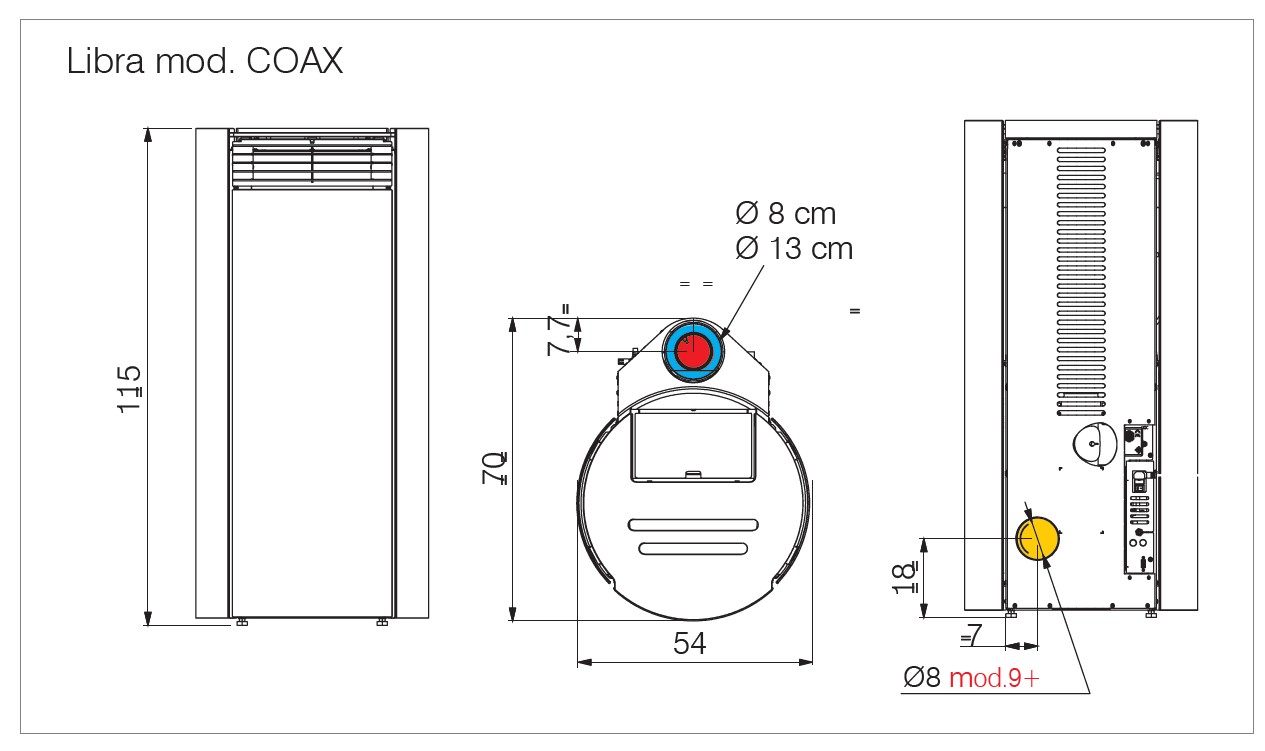 Ducted pellet stove EDILKAMIN NARA2 UP - PLUS UP (Copia) (Copia) - Image 4