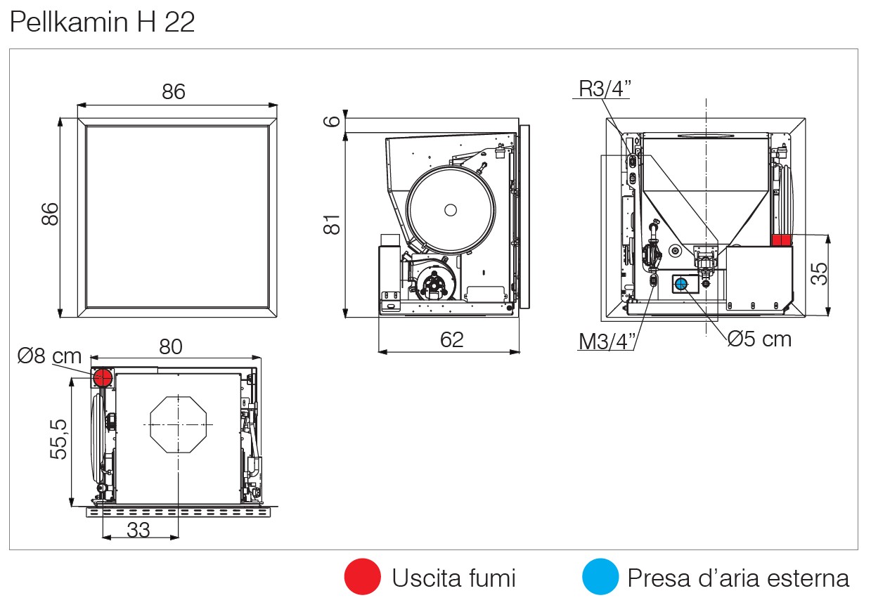 EDILKAMIN 5 Star Pellet Insert PELLKAMIN EVO 8 model (Copia) - Image 6