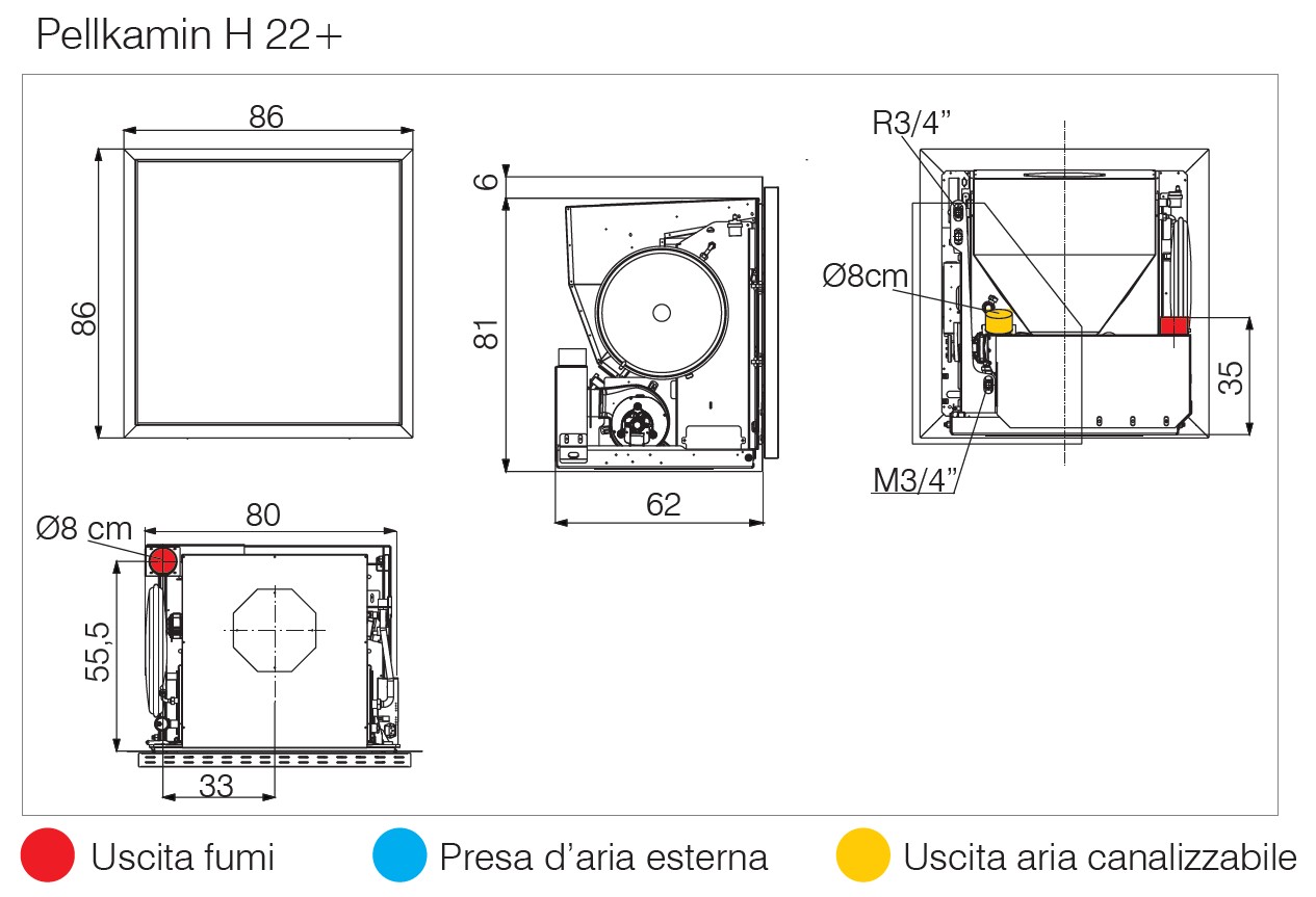EDILKAMIN 5 Star Pellet Insert PELLKAMIN EVO 8 model (Copia) - Image 5