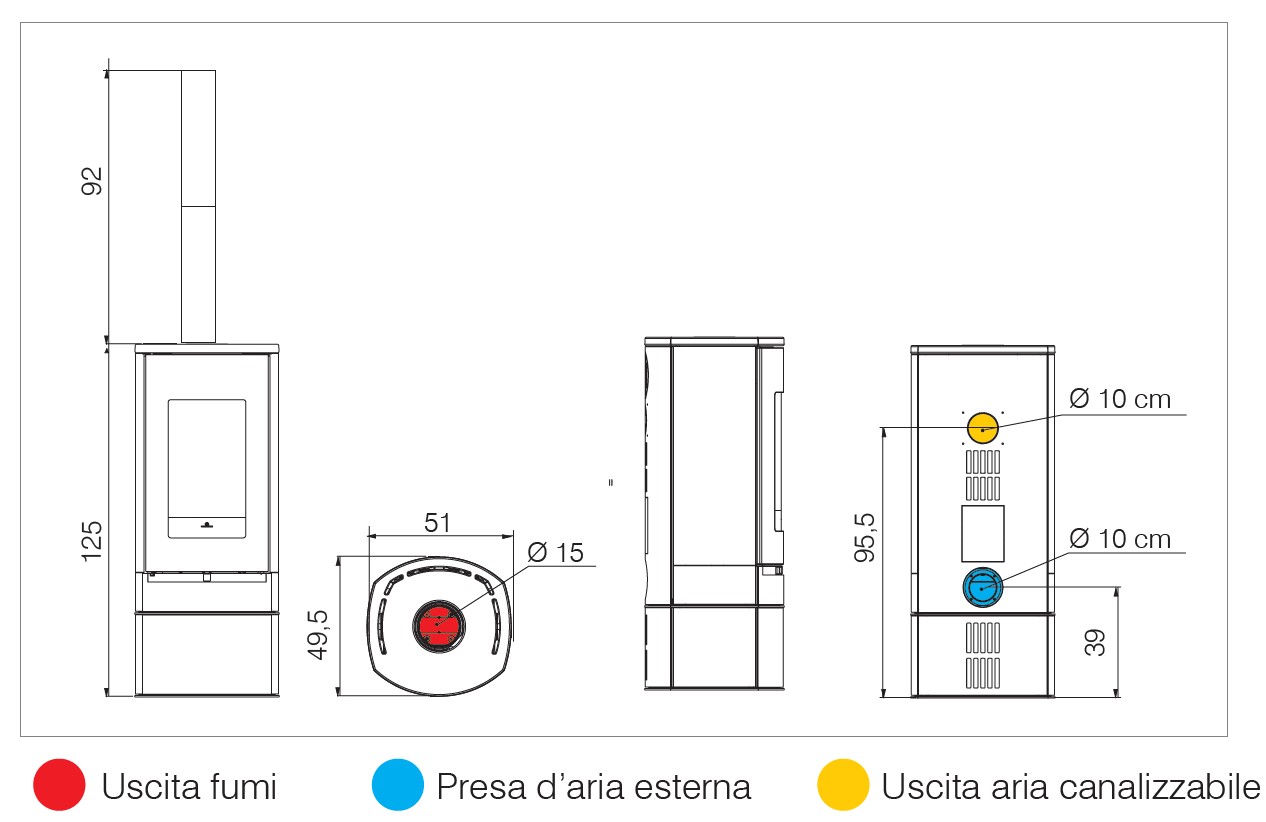 EDILKAMIN 5-star wood-burning stove model CODE EVO (Copia) - Image 5