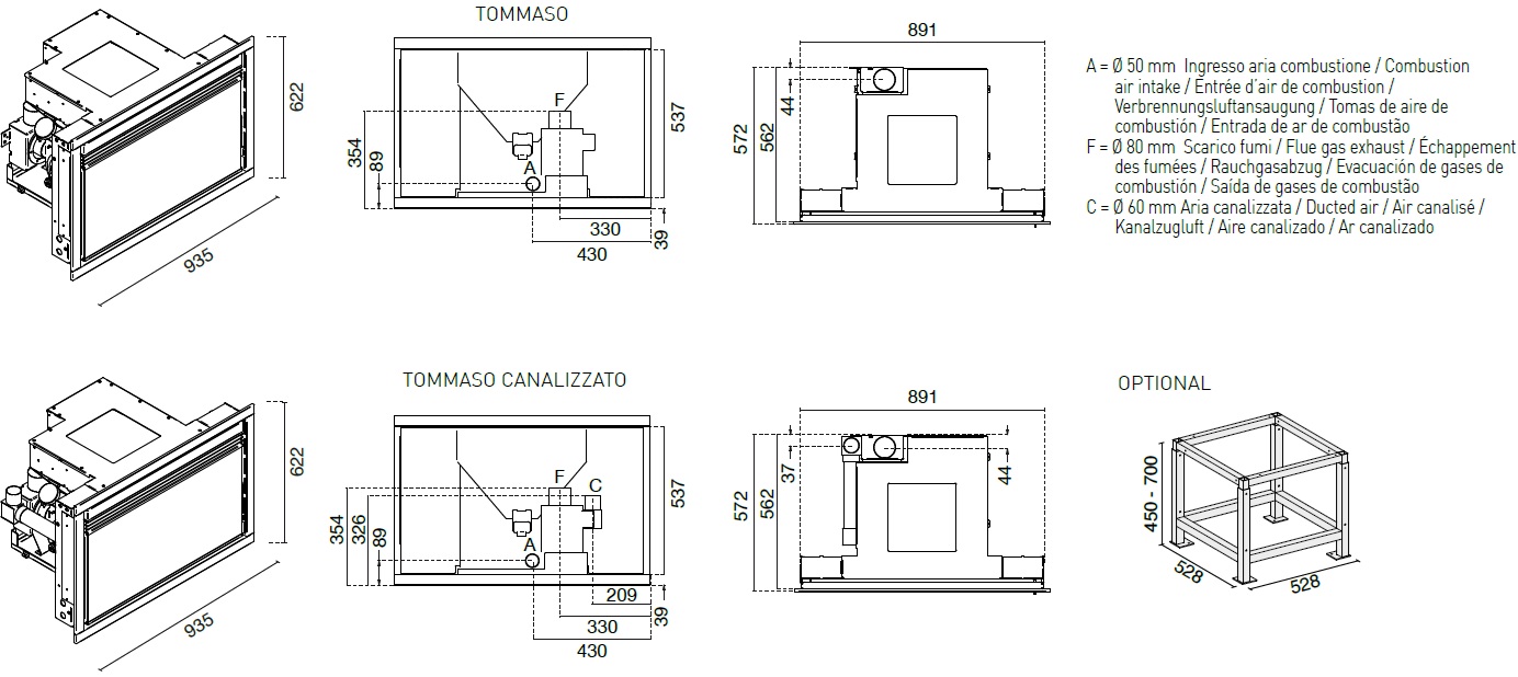 Inserto a pellet EVA CALOR modello TOMMASO 9,5 kW - immagine 5