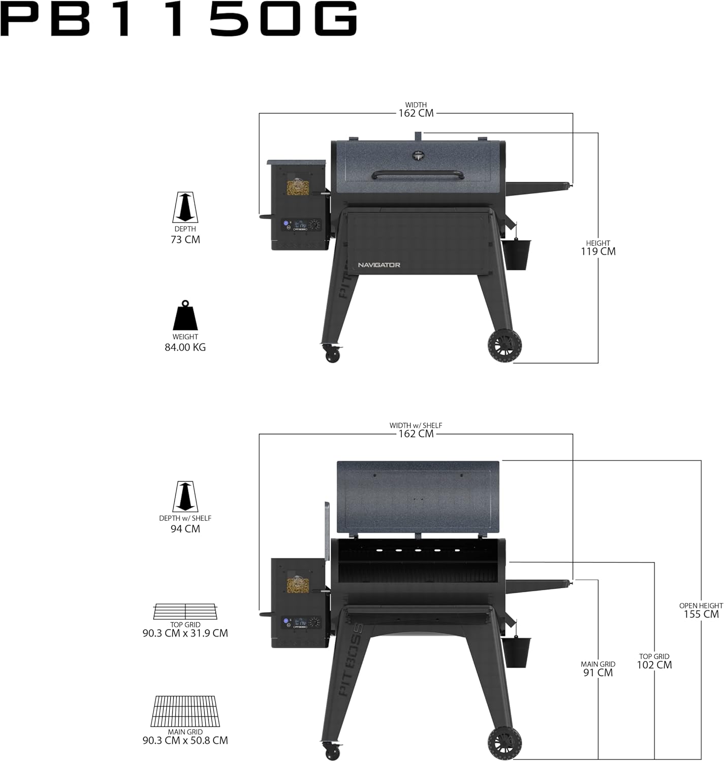 Barbecue a pellet PIT BOSS modello NAVIGATOR 1150 - immagine 7