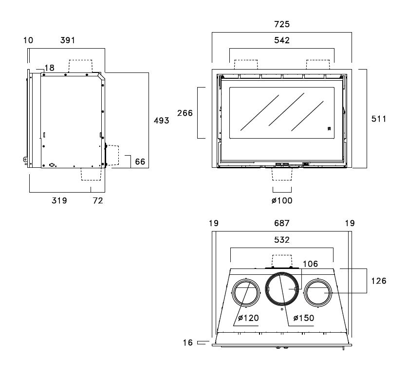 Inserto a legna ROCAL modello ARc 70 C , ARc 70 C+ PLUS 150 e ARc 70 C+ kit 5 ★ - Image 4