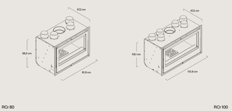 Inserto a legna ROCAL modello RCr 80 e RCr 100 - Image 4