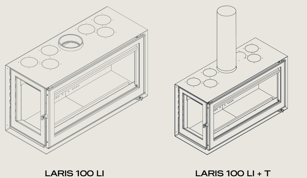 Inserto a legna ROCAL modello LARIS 100 LI e LARIS 100 LI+T - Image 3