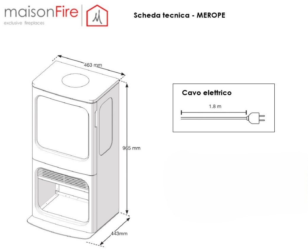 Stufa Elettrica MAISON FIRE modello MEROPE - immagine 6