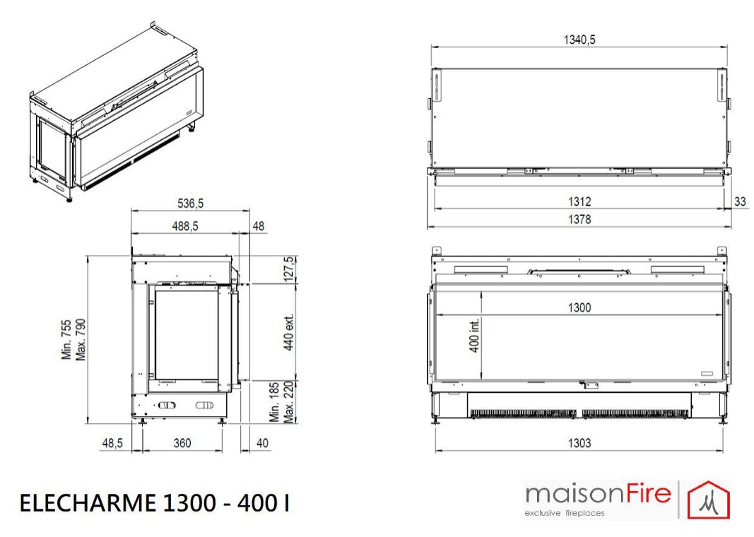 MAISON FIRE electric fireplace model ELECHARME SLIM 2200-450 (Copia) - Image 7