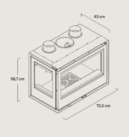 Inserto a legna ROCAL modello ARc 76 LI e ARc 76 LI + PLUS 180 - Image 3