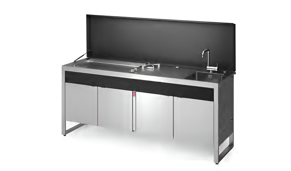 Cucina da esterno PLANET modello OASI 205.D 01 BLACK - INOX