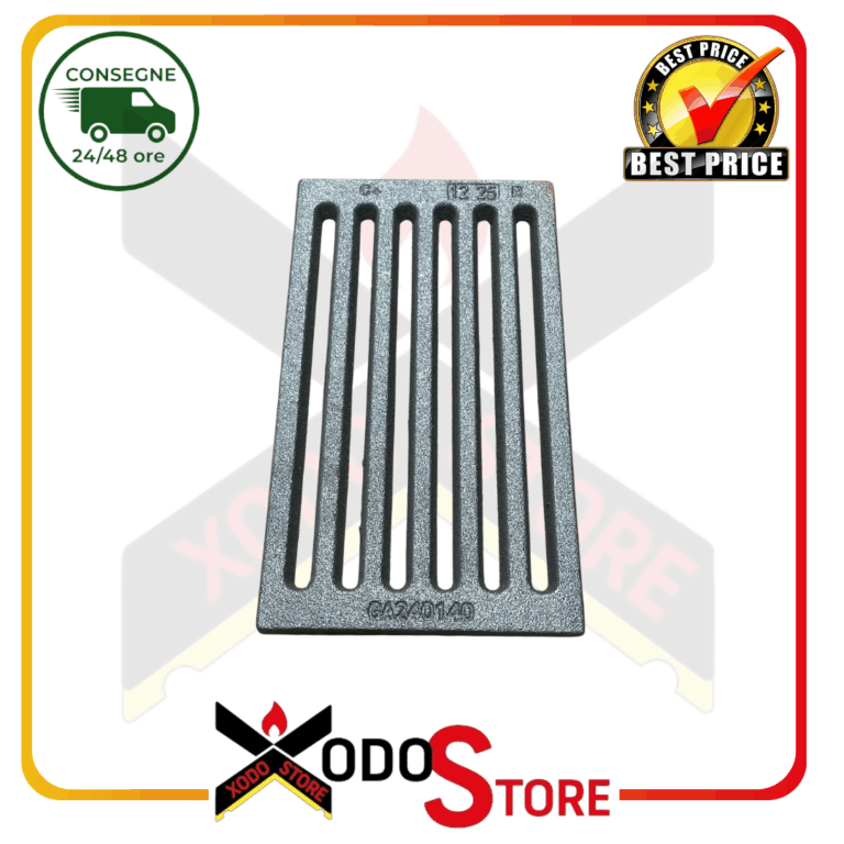 Griglia in ghisa caduta cenere per camini stufe a legna e focolari 24,0 x 14,0 cm CODICE GA240140