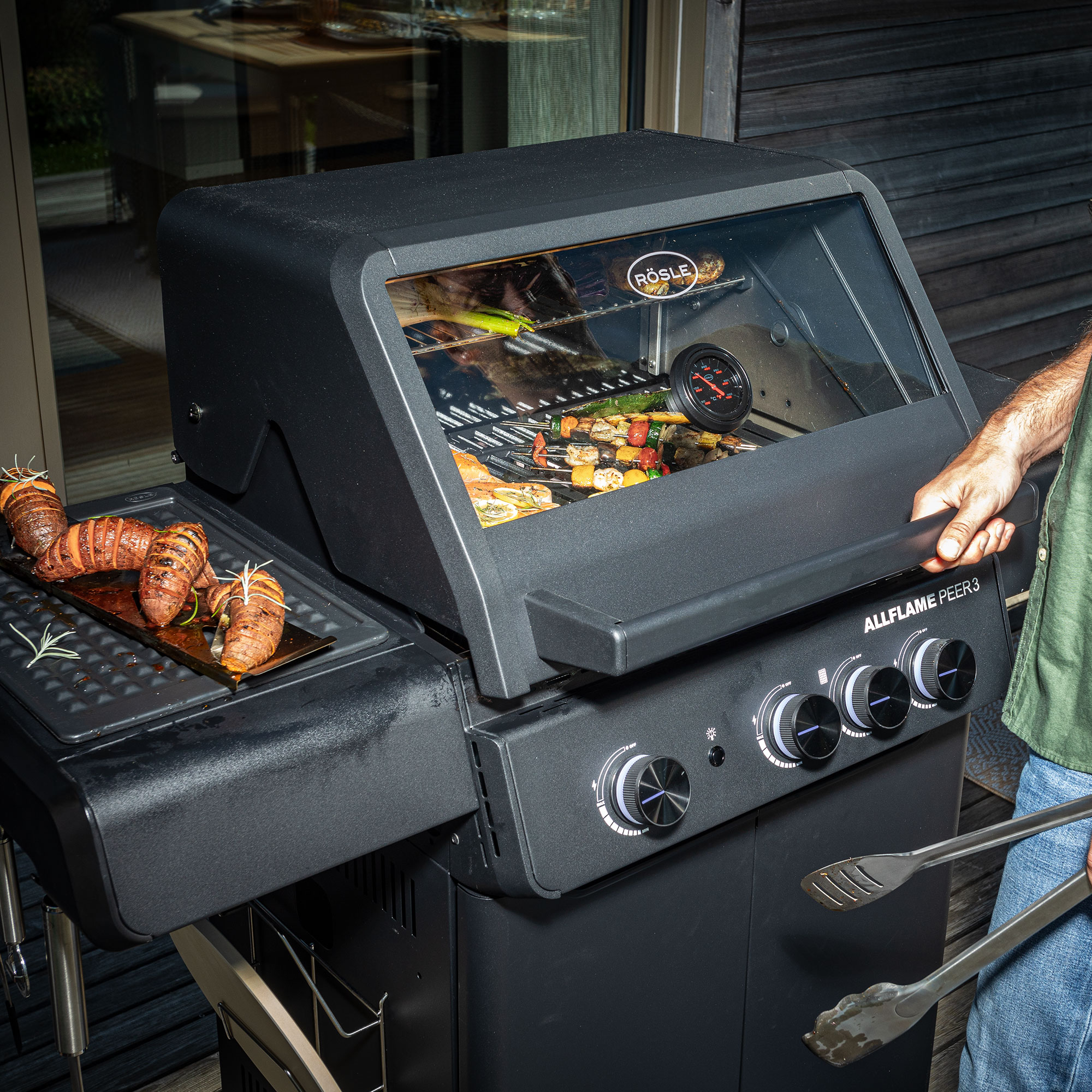 Barbecue a gas ROSLE modello ALLFLAME PEER 3 - immagine 7