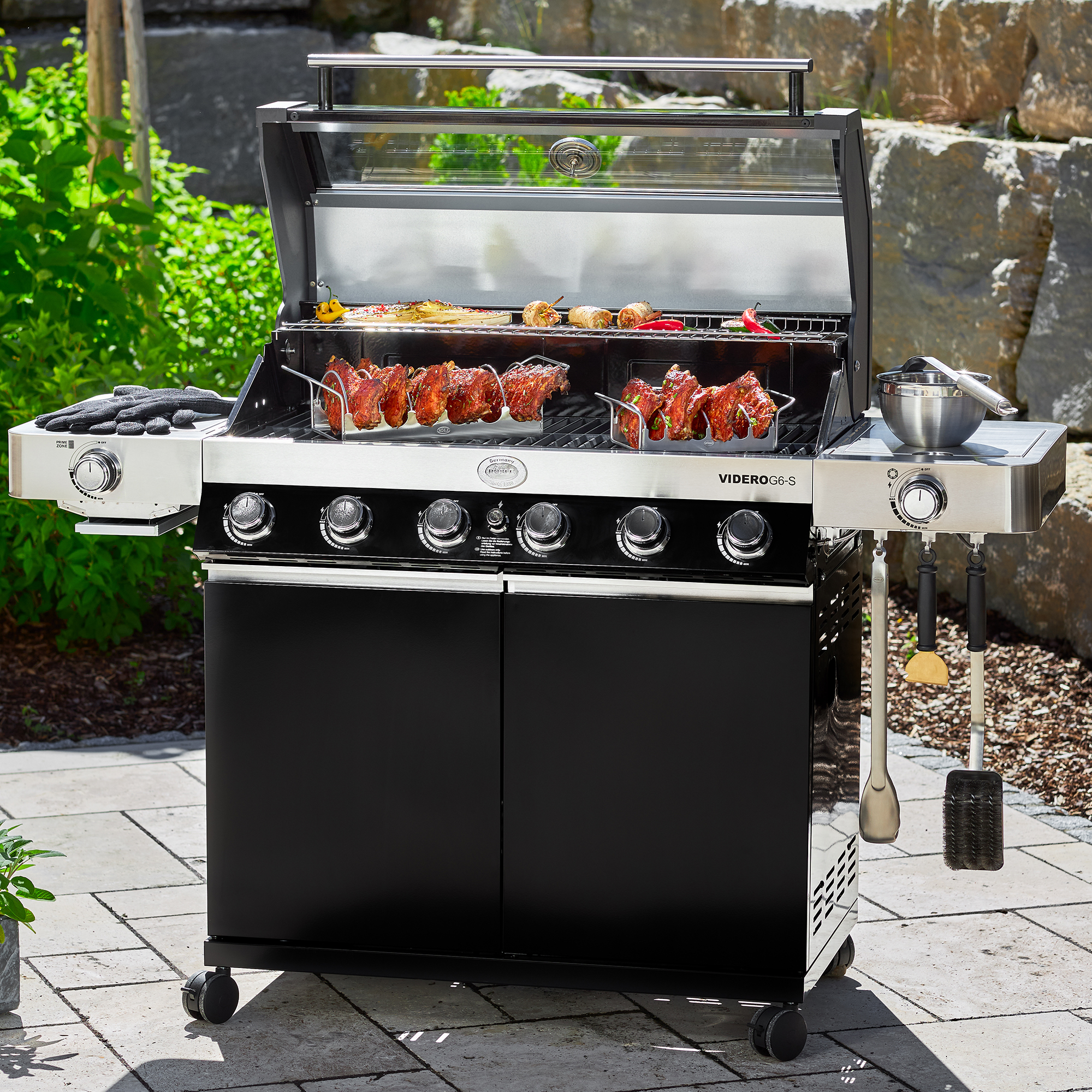 Gas barbecue grill OUTDOORCHEF model ASCONA 570 G 8.5 kW ALL BLACK 18.128.58 (Copia) (Copia) (Copia) (Copia) (Copia) (Copia) (Copia) (Copia) (Copia) (Copia) (Copia) - Image 6