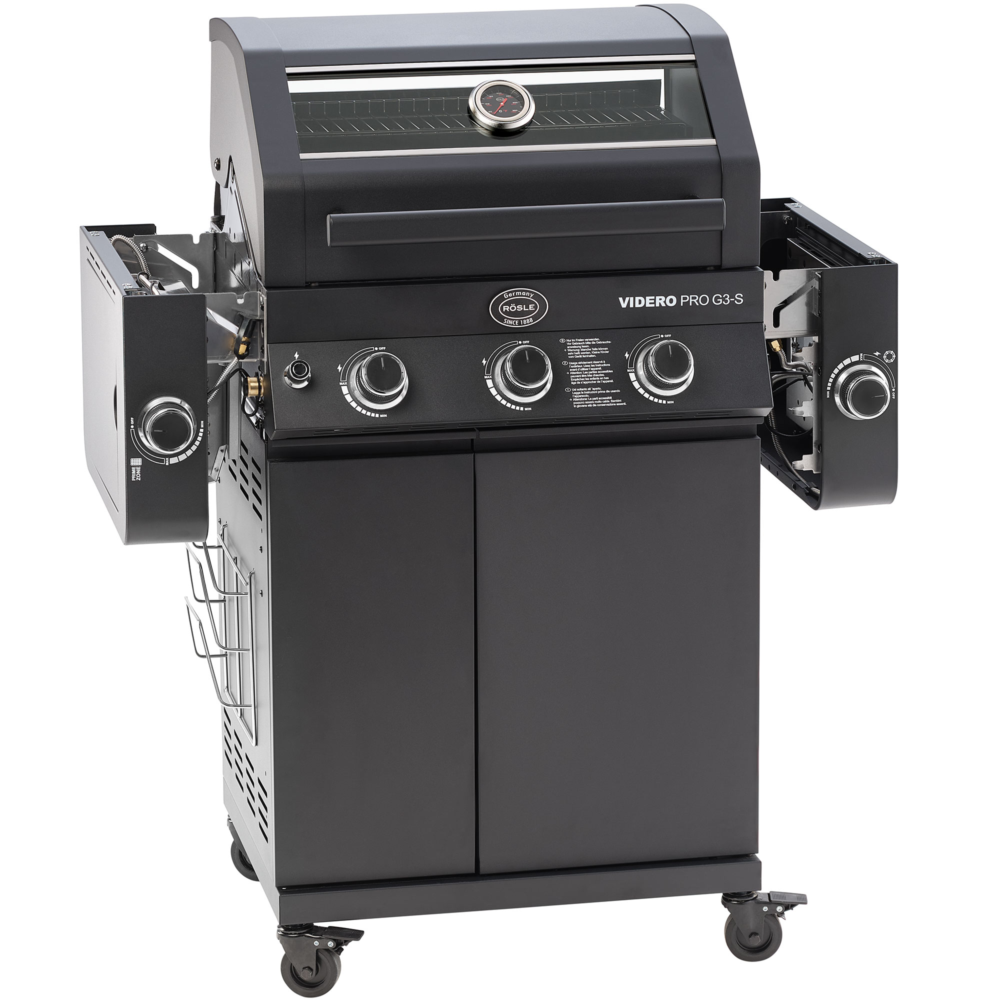 Gas barbecue grill OUTDOORCHEF model ASCONA 570 G 8.5 kW ALL BLACK 18.128.58 (Copia) (Copia) (Copia) (Copia) (Copia) (Copia) (Copia) (Copia) (Copia) (Copia) (Copia) (Copia) (Copia) (Copia) (Copia) (Copia) (Copia) - Image 3