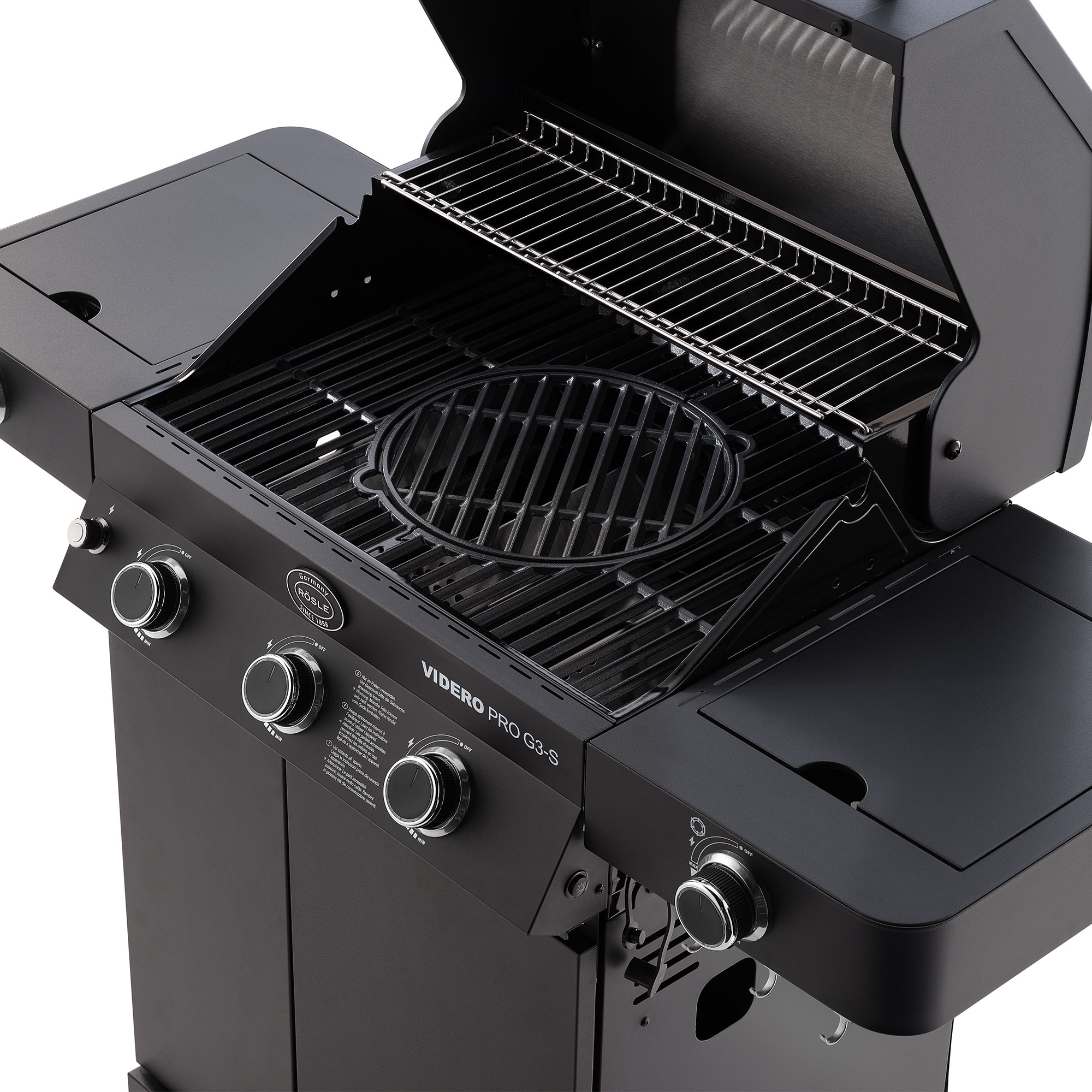 Gas barbecue grill OUTDOORCHEF model ASCONA 570 G 8.5 kW ALL BLACK 18.128.58 (Copia) (Copia) (Copia) (Copia) (Copia) (Copia) (Copia) (Copia) (Copia) (Copia) (Copia) (Copia) (Copia) (Copia) (Copia) (Copia) (Copia) - Image 4