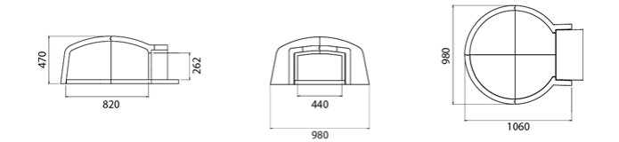 Forno a legna in muratura UNISTARA modello LINEA SEMI PRO 80 - immagine 3