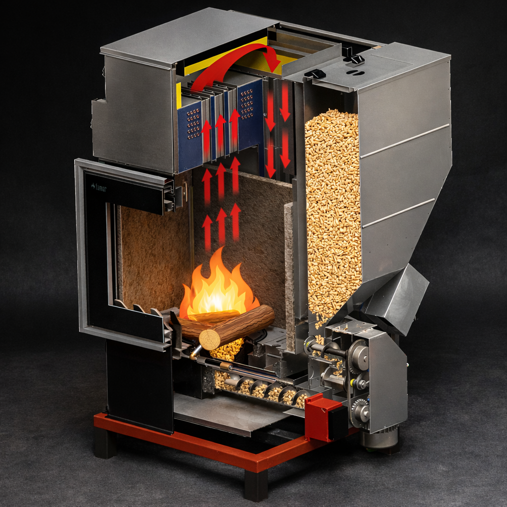 Termocamino policombustibile FAMAR modello KRONOS 5S - immagine 4